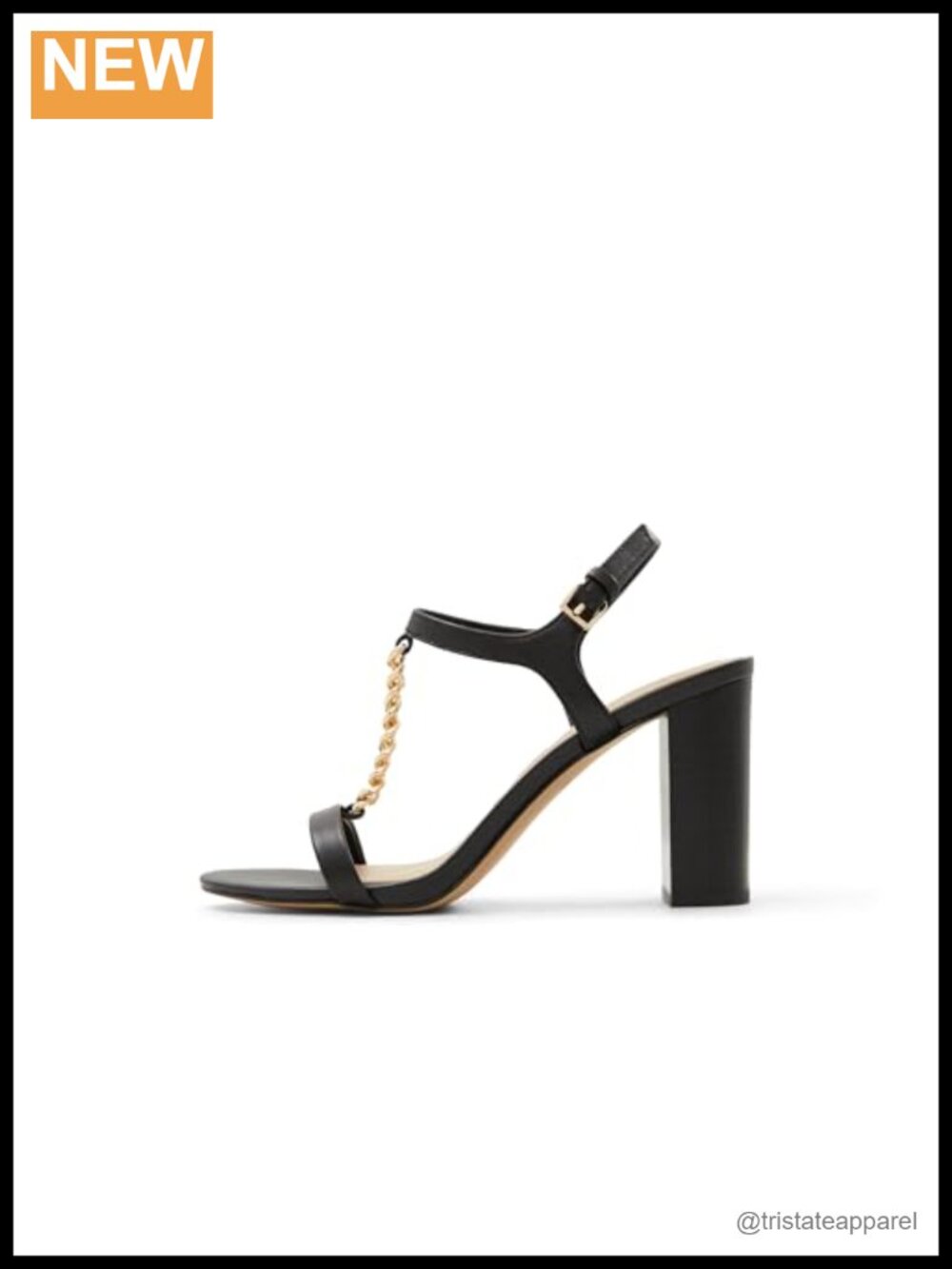ALDO Women's Clelia Heeled Sandals Leather Block Heel Slingback